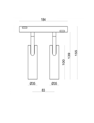 Светильник 2х7W 30° CREE1304 560LM 3000К (ALMG-M01-2 3K WH) ALMG-M01-2 3K WH фото