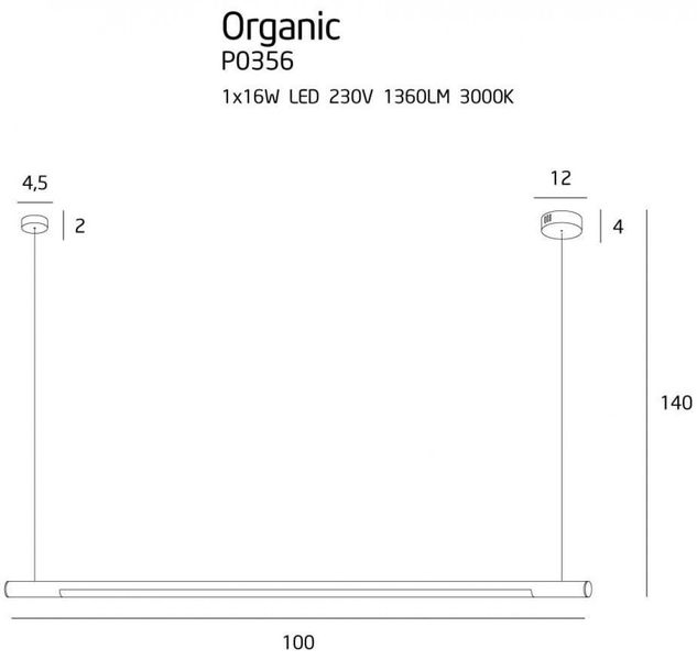 Світильник підвісний ORGANIC MAXLIGHT P0356 MAXLIGHT_P0356 фото