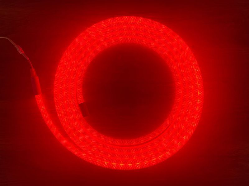 Круглая неоновая лента PROLUM&trade; 5V; D13; 5M; RGB FULL COLOR, PRO 150008 фото