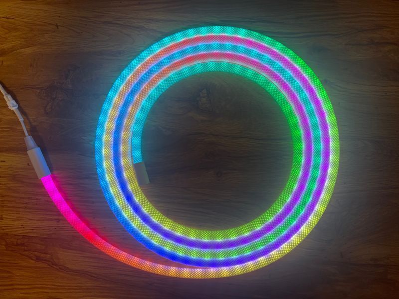 Круглая неоновая лента PROLUM&trade; 5V; D13; 5M; RGB FULL COLOR, PRO 150008 фото