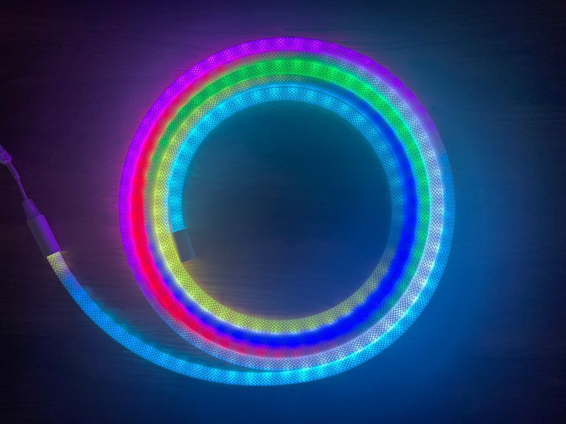 Круглая неоновая лента PROLUM&trade; 5V; D13; 5M; RGB FULL COLOR, PRO 150008 фото