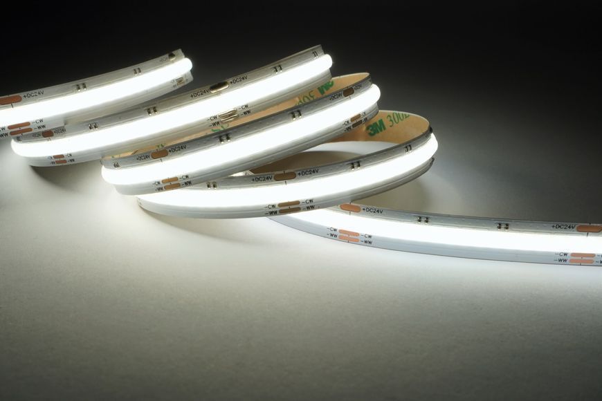 Светодиодная LED лента PROLUM&trade; 24V; COB; 640LED; IP20; Series "SG", Белый + Теплый белый (2700&ndash;6500K) 350025 фото