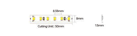 LED лента COLORS 120-2835-24V-IP20 9.6W 1000Lm 6000K 5м (DJ120-24V-8mm-W) 1834 фото