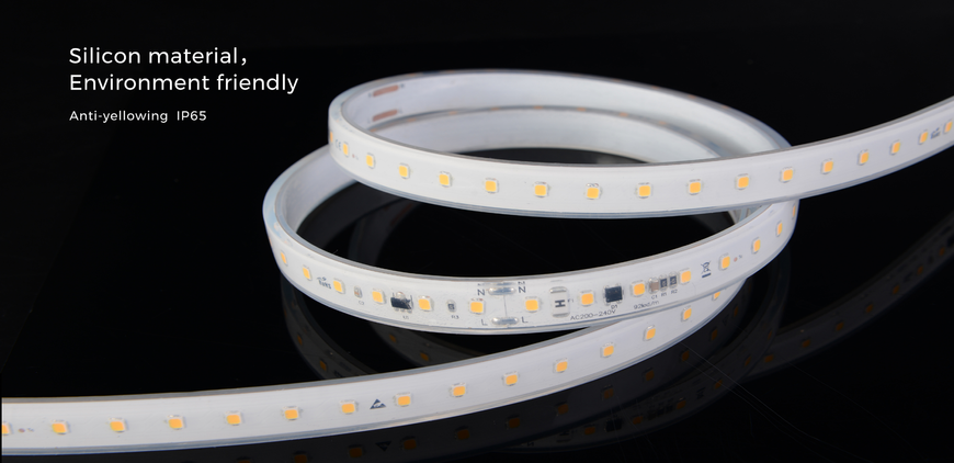 LED стрічка COLORS 52-2835-230V-IP65 5.3W 530Lm 4000K 50м (H852-230V-12mm-NW) 1443 фото