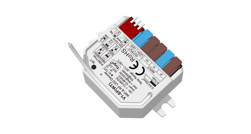 LED-контролер DEYA 12-48 VDC, 6A*1CH, WiFi & RF CV для Tuya App (V1-SP(WT)) 2880 фото