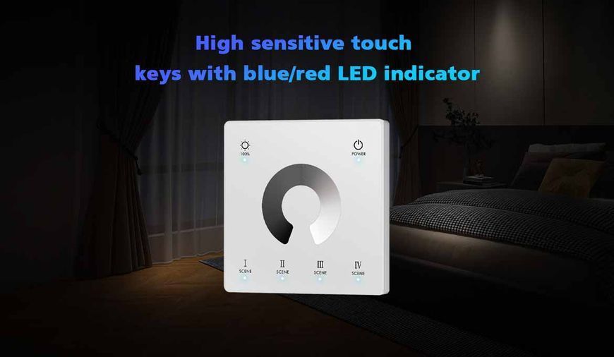 Сенсорна Панель контролера&nbsp;DIM на 1 зону (TW1), чорна 2215 фото