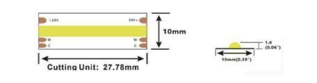 LED лента COLORS COB-24V-IP20 15W 2700/6000K 5м (DF14-24V-10mm-SWW) 2084 фото