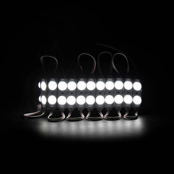 Светодиодный модуль PROLUM V1, SMD2835, 2LED, 12V, 0.48W, IP66, С линзой, Белый