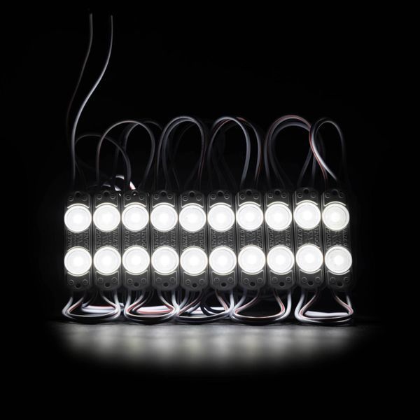 Светодиодный модуль PROLUM T1, SMD2835, 2LED, 12V, 0.72W, IP66, С линзой, Белый