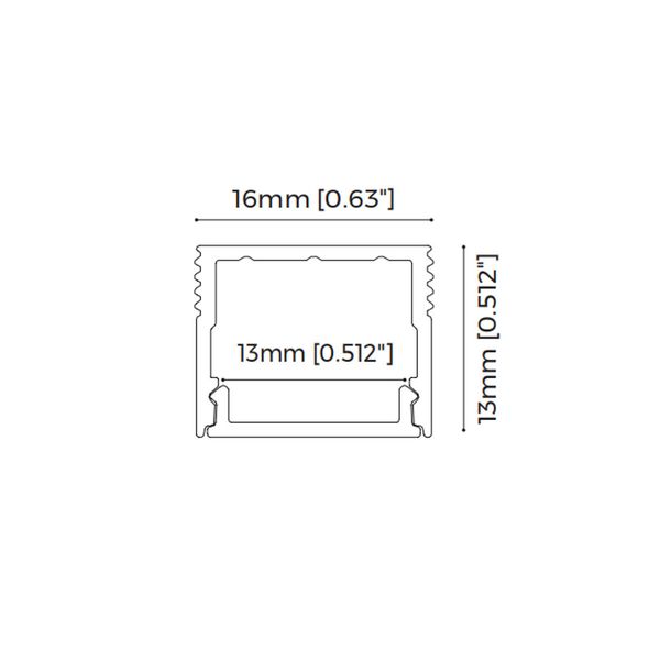 LED-профіль накладний, 2,5 метра (BS1613) 2023 фото