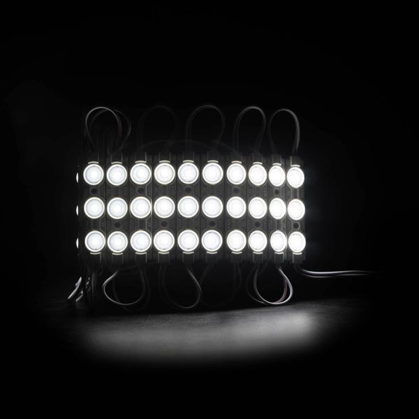 Светодиодный модуль PROLUM P1, SMD2835, 3LED, 12V, 1W, IP66, С линзой, Белый