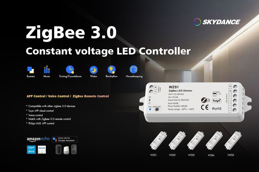 LED-контролер DEYA DIM 12-36VDC, 5A*2CH (WZS1) 2162 фото