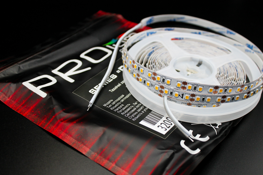 Светодиодная LED лента PROLUM&trade; 12V; 2835\120; IP20; Series "PRO", Тепло-Білий (2800-3200K) 320009 фото