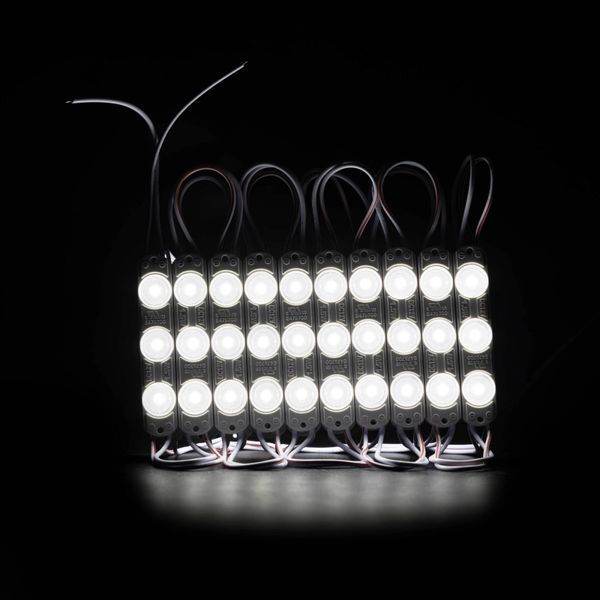 Светодиодный модуль PROLUM V1, SMD2835, 3LED, 12V, 1.5W, IP66, С линзой 160&deg;, Белый