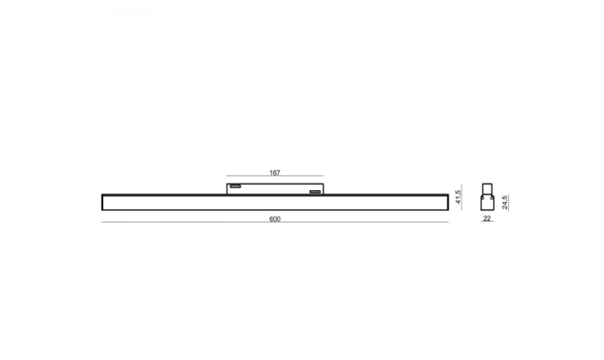 Светильник линейний 24W 120° Osram3030 1920LM 3000К (ALMG-M07 24W 3K BK/WH) ALMG-M07 24W 3K BK/WH фото