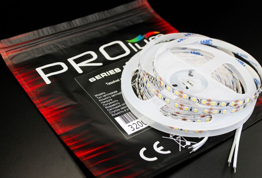 Светодиодная LED лента PROLUM&trade; 12V; 2835\120; IP20; Series "SG", Білий (5500-6000К) 320039 фото