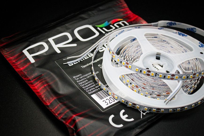 Світлодіодна LED стрічка PROLUM&trade; 12V; 2835\120; IP20; Series "SG", Нейтральний-Білий (3800-4300K) 320038 фото