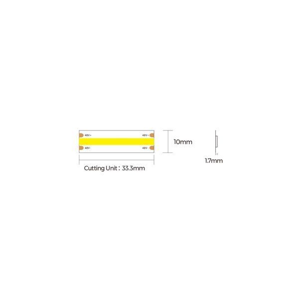 LED стрічка COLORS COB-48V-IP20 10W 830Lm 3000K 15м (DF8-48V-10mm-WW) 2274 фото