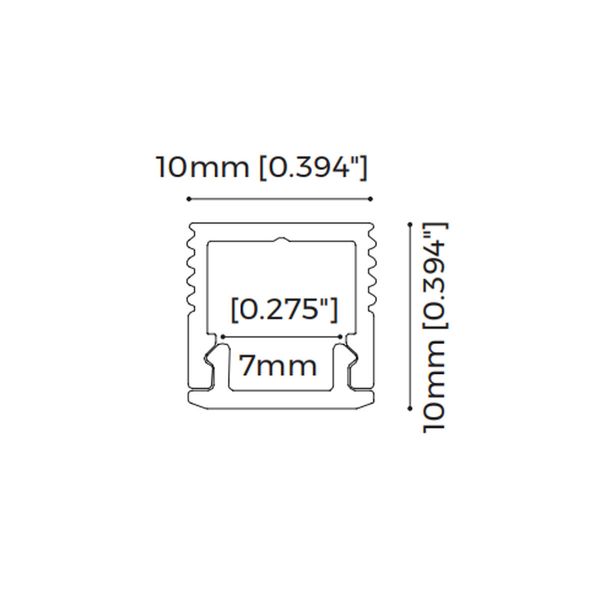 LED-профіль накладний, 2,5 метра (LS1010) 2032 фото