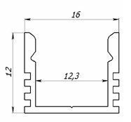 LED-профиль накладной анодированный, 2 метра (ЛП12е_1) 0900 фото