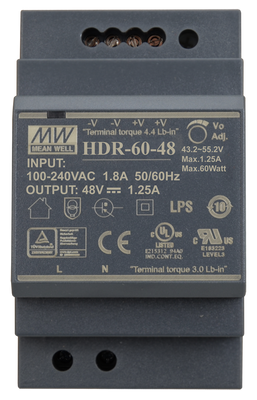 Блок живлення Mean Well на DIN-рейку 60W DC48V (HDR-60-48) 1437 фото