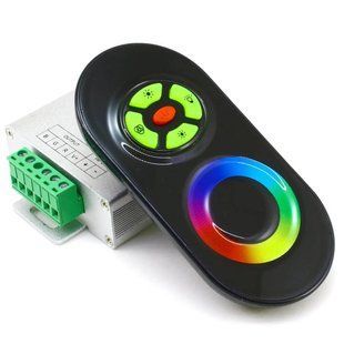Контролер RGB PROLUM (RF; 5K; сенсорний; 18A; ЧИП; Чорний) 402003 фото