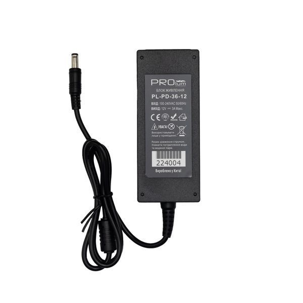 Блок живлення PROLUM&trade; 12V, 36W, 3.0А, Series "PD" 224004 фото