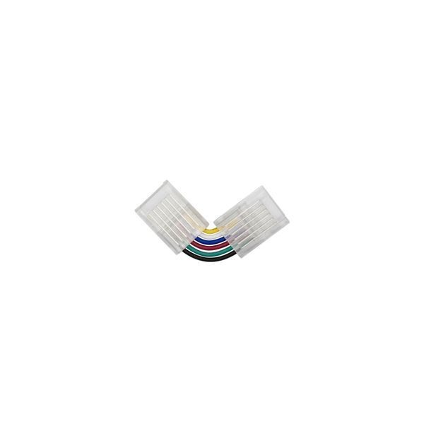 Коннектор PROLUM&trade; для ленты SMD SLIM, 12ММ,6PIN,RGB+ССТ,Кутовий - L 501146 фото