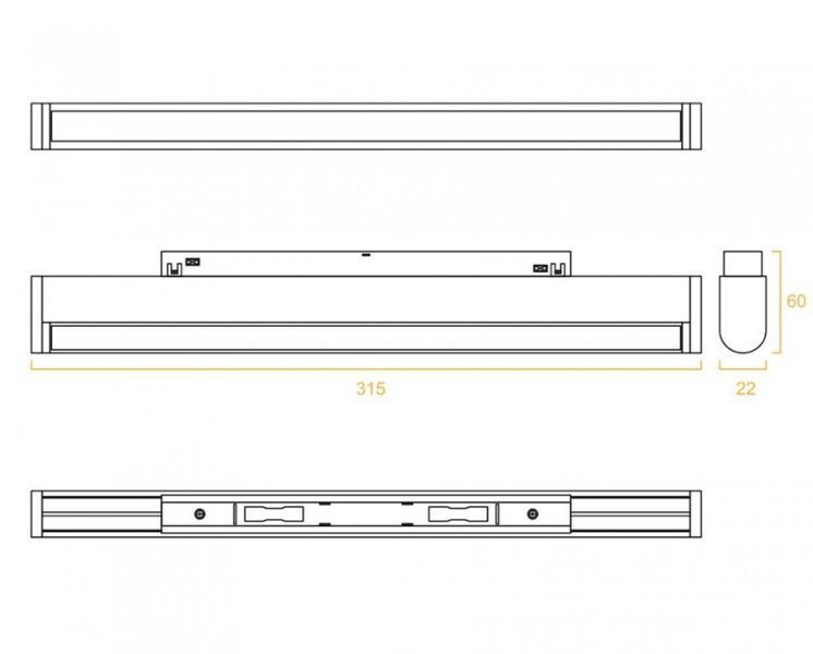Светильник магнитный трековый KLOODI KDMG-MOON315 12W 4K BK KLOODI_KDMG-MOON315 12W 4K BK фото