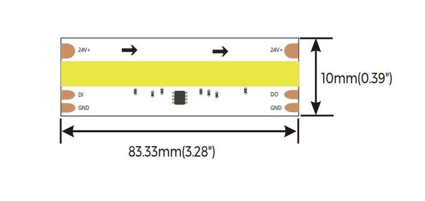 LED стрічка COLORS COB-24V-IP20 12W 670Lm 4000K 5м (DFS6-24V-10mm-NW) 2862 фото