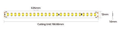 LED стрічка COLORS 144-2835-48V-IP33 5.4W 580Lm 4000K 5м (DS8144-48V-12mm) 0746 фото