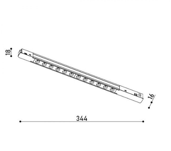 Світильник магнітний трековий KLOODI KDMG-SLIM-LINE344 DL 12W 4K BK KLOODI_KDMG-SLIM-LINE344 DL 12W 4K BK фото