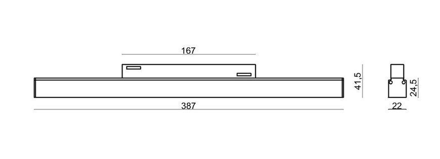 Світильник лінійний 24W 30&deg; Osram3030 1920LM 4000К (ALMG-M05 24W BK/WH) ALMG-M05 24W 4K BK/WH фото