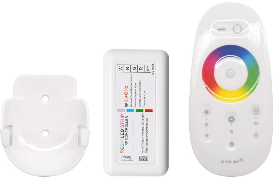 Контроллер RGB + W PROLUM (RF; 5K; сенсорний; 24A; Білий) 402027 фото