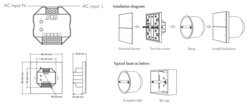 Сенсорна панель DEYA ZigBee на 1 зону (PK8(WZS)-Dark-grey) 2170 фото