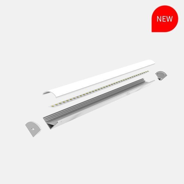 LED-профиль MLG угловой LP1010C с рассеивателем, 2 метра LP1010C1_2 фото
