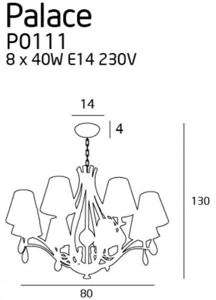 Люстра PALACE MAXLIGHT P0111 MAXLIGHT_P0111 фото