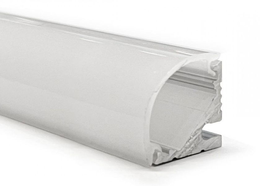 LED профіль кутовий з розсіювачем PC матовий опал, 2м KLOODI KLP1111_2 фото