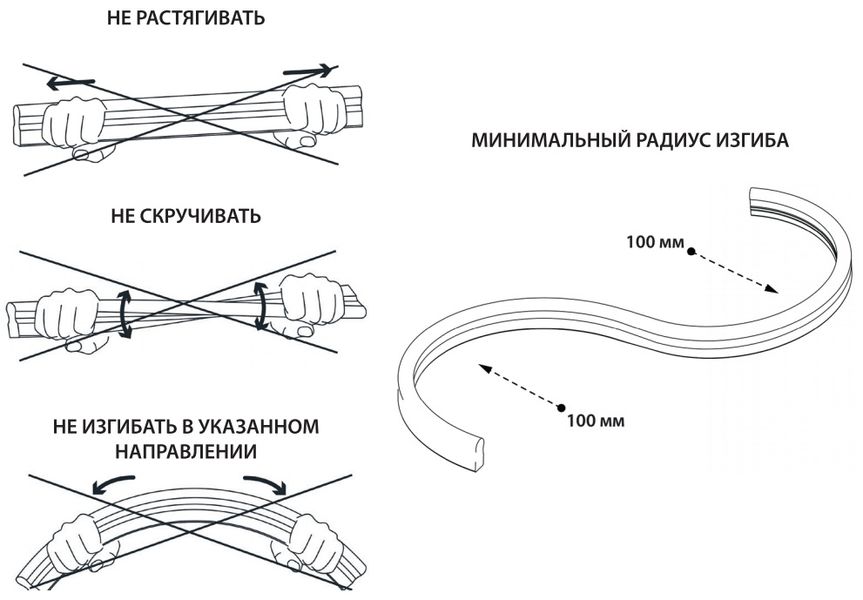 Світлодіодний неон PROLUM™ 8x16, IP68, 220V, Series "GL", Білий, PRO 160011 фото