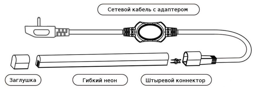 Светодиодный неон PROLUM™ 8x16, IP68, 220V, Series "GL", Белый, PRO 160011 фото