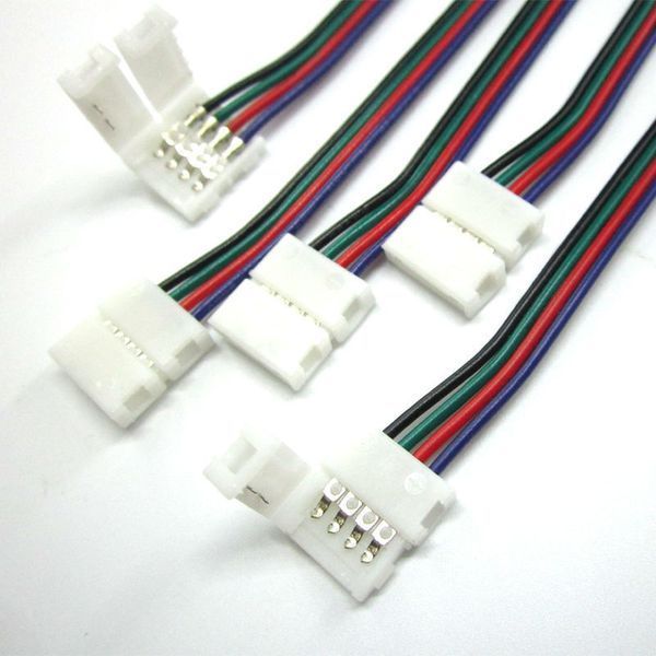 Коннектор PROLUM&trade; для LED ленты 10 мм, RGB + 2 зажима 503008 фото