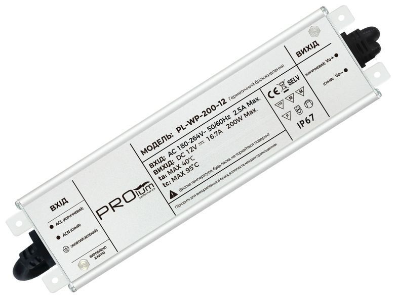 Блок живлення PROLUM&trade; 12V, 200W, 16.7А, Series "WPS" 223013 фото