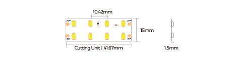 LED лента COLORS 192-2835-24V-IP20 18.9W 2810Lm 3000K 5м (D8192-24V-15mm-WW) 1598 фото