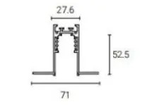 Магнитный трек врезной ALUMLED (ALMG-TRV 2M BK), 2м ALMG-TRV 2M BK фото