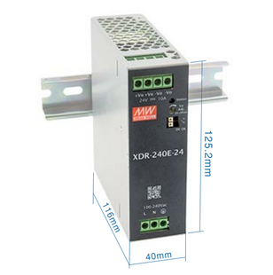 Блок питания Mean Well на DIN-рейке 240W DC24V 10A (XDR-240E-24) 2825 фото