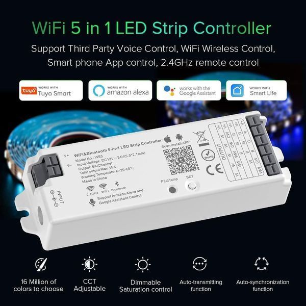 Контроллер управления универсальный PROLUM 5in1; Wi-Fi; TUYA; 15; Series: HomeLink 404015 фото