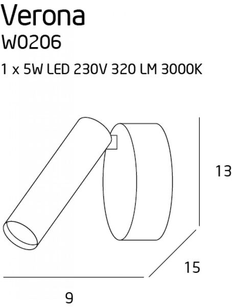 Спот VERONA MAXLIGHT W0206 MaxLight_W0206 фото