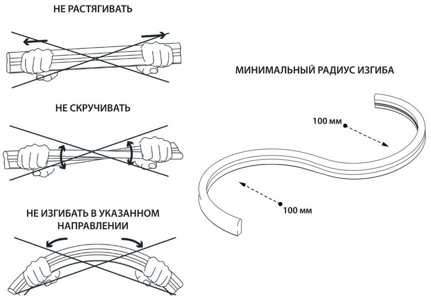 Світлодіодний неон PROLUM™ 8x16, IP68, 220V, Series "GL", Жовтий, PRO 160010 фото