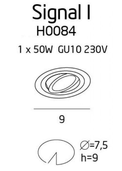 Світильник точковий SIGNAL MAXLIGHT H0084 MaxLight_H0084 фото