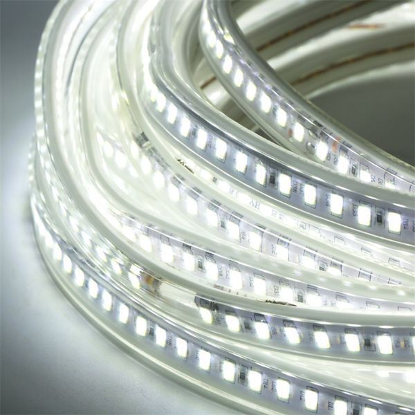 Світлодіодна LED стрічка гнучка 220V PROlum&trade; IP68 5630\120 Premium PL-220-5730-120-W-WP фото